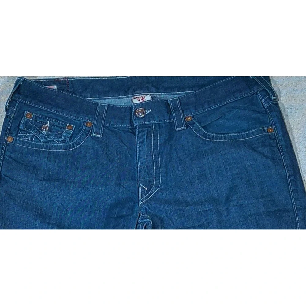 True Religion Jeans Mens Ricky Size 38 X 33 Blue 100% Cotton‎ Made In USA